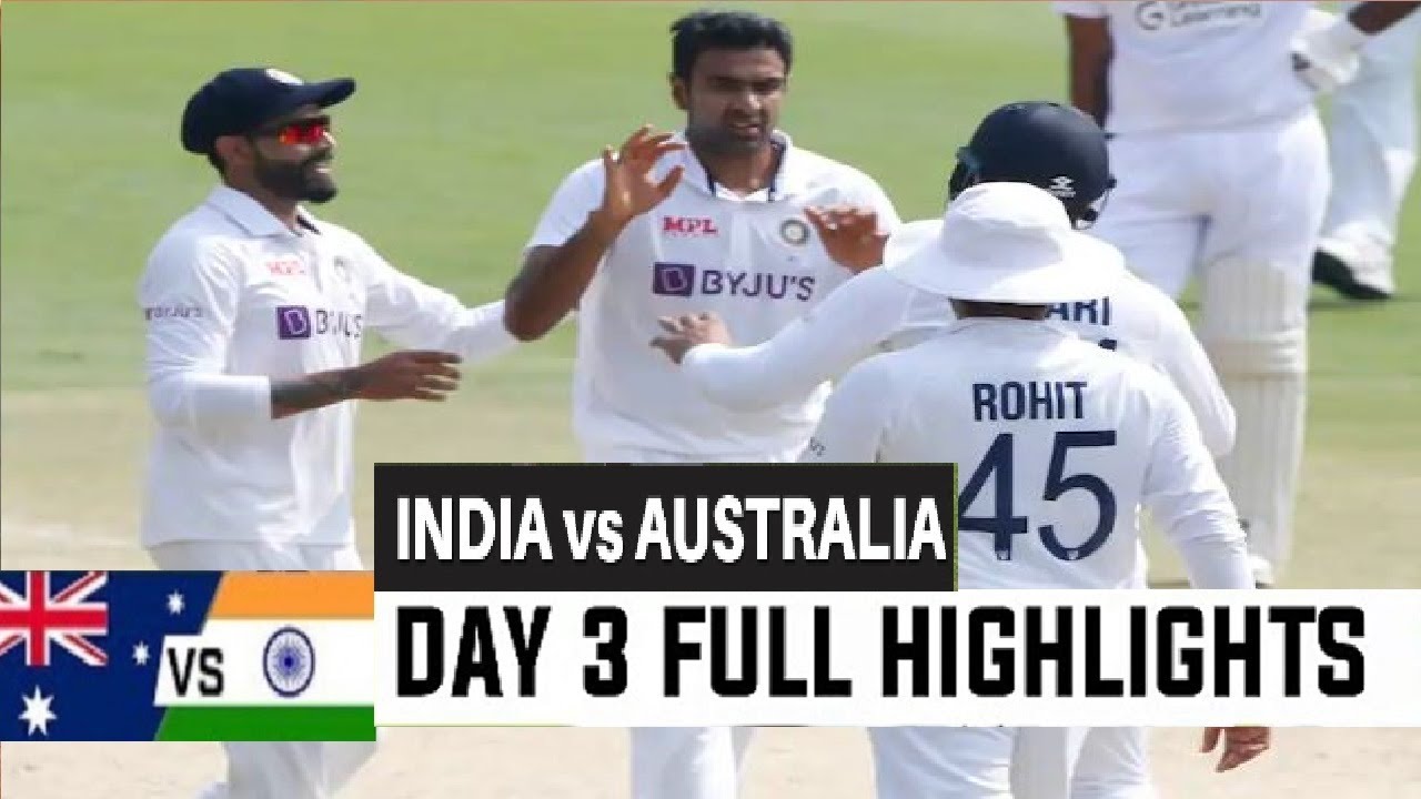 India Vs Australia 1st Test ,Day 3 Full Highlights | IND Vs AUS 3rd Day ...