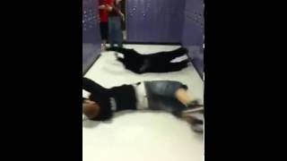 Briggs high school hallway swimming