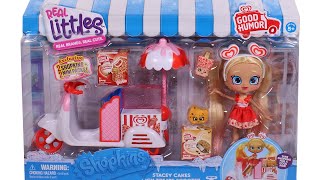 Shopkins Real Littles Stacey Cakes Icy Treats Scooter Unboxing Toy Review