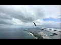 [4K] Cathay Pacific Hong Kong to Fukuoka Crosswind Landing Go Around (Runway 16) A321neo B-HPE