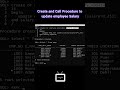 Create and Call Procedure in PL/SQL | Procedure to Update Salary of an Employee | TechnonTechTV