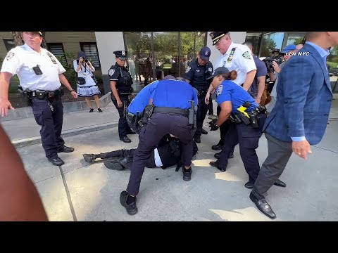 Counter-Protestors & Curtis Sliwa Arrested At Anti-Migrant Protest ...