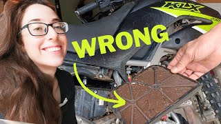 KLX230: air filter clean | airbox repair | how to