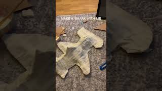 Diy cardboard shark 🦈 #cardboard #shark #roomdecor #seacreatures #diy #decor #fy