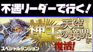 【パズドラ】不遇リーダーで行く神王の天空境界！　きて！みて！ねてて！