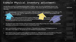 Physical Inventory count