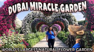 DUBAI MIRACLE GARDEN 🇦🇪 || WORLD'S LARGEST NATURAL FLOWER GARDEN || VLOG#12