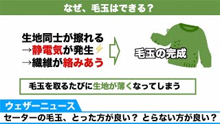 セーターの毛玉、とった方が良い？ とらない方が良い？