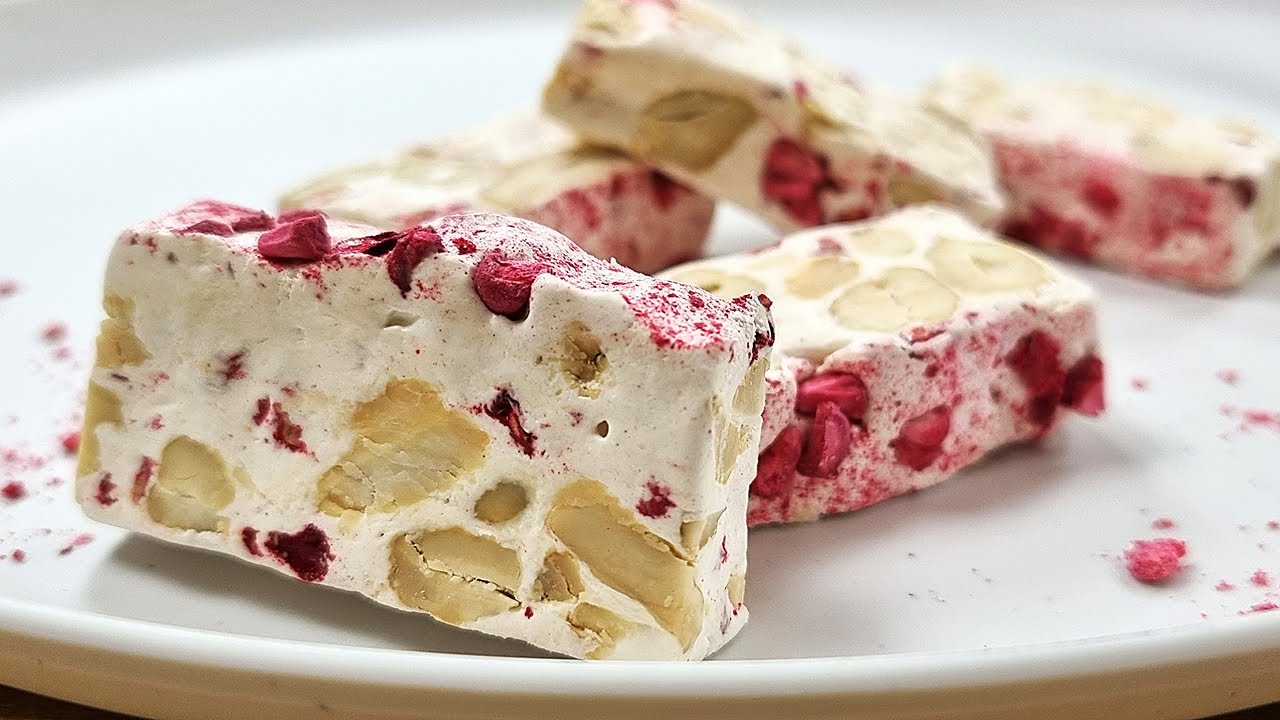 Soft And Easy Nougat Recipe Homemade Nougat - YouTube