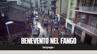 Benevento, esonda il Calore ed il fango invade la città