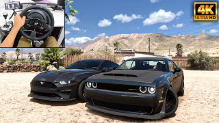 Ford Mustang GT & Dodge Demon | Forza Horizon 5 | Thrustmaster T300RS gameplay