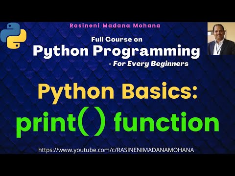 Python Programming For Every Beginners Lecture 4 Print Function In