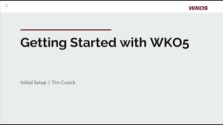 Mastering the WKO5 Basics