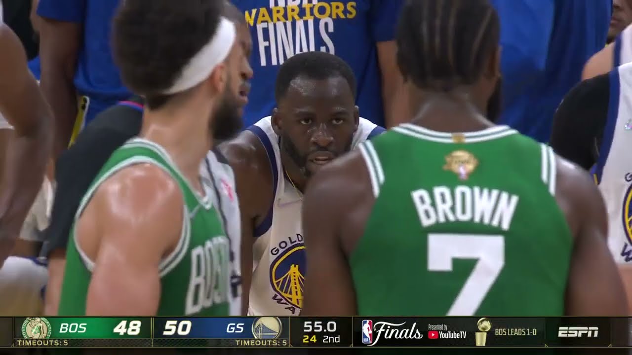 Altercation Breaks Out As Draymond Green & Jaylen Brown Get Tangled Up ...