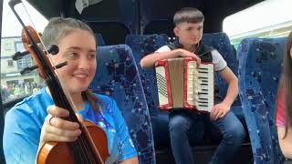 Fleadh Cheoil Mullingar The Lamb Family on the Bus