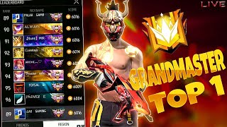 New Grandmaster Top 1 Push V Badge Lobby ❤ FF LIVE ✌ Free Fire LIVE! #ff #freefire #tondegamer