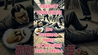 今日は何の日？ 1909年10月26日、日本の初代内閣総理大臣・伊藤博文が韓国ハルビン駅で独立運動家、安重根によって暗殺される　　　　#歴史 #雑学 #history #伊藤博文  #安重根