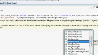 Message Boxes in VB 2008