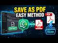 How to Save ChatGPT Chat History as a PDF 📄💾 Export ChatGPT Conversations 🚀 Download Chat History