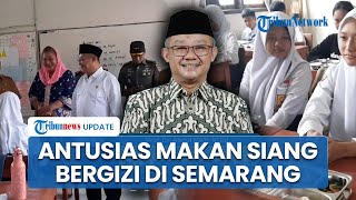 Abdul Mu'ti Tinjau Program Makan Siang Bergizi Gratis di SMPN 12 Semarang, Disambut Antusias Siswa