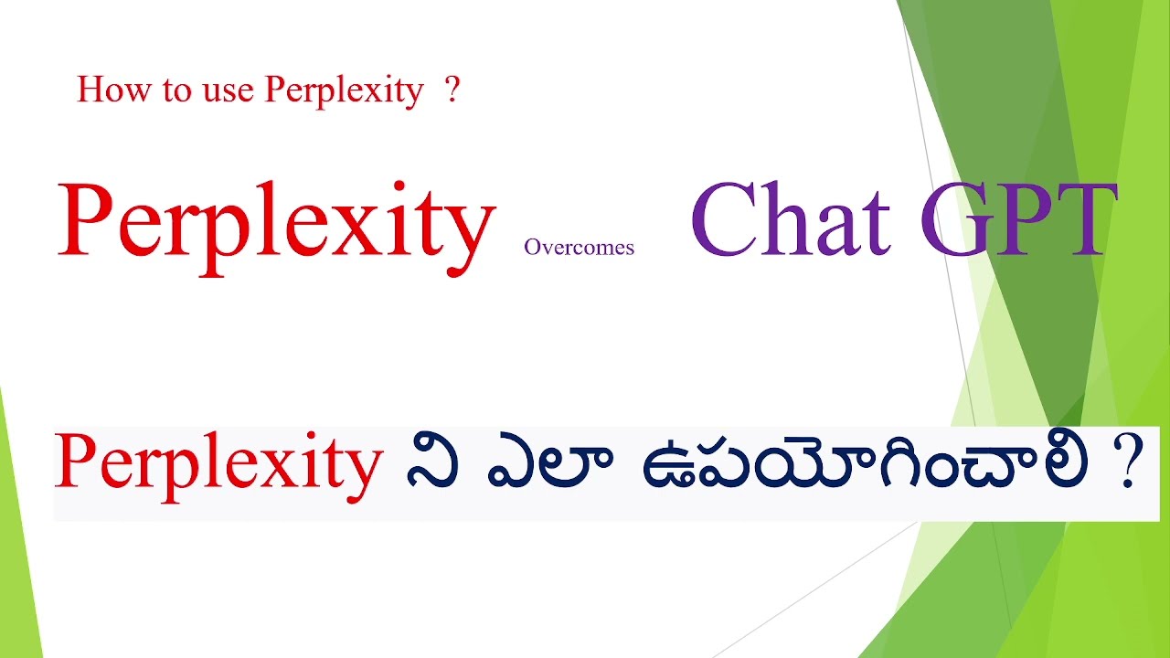 How To Use Perplexity In Telugu, Perplexity Chat GPT ను ఎలా ...