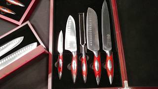 RHINELAND CUTLERY is FORGED CUTLERY with ROSEWOOD HANDLES @ NY BOAT SHOW