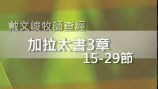 【中壢浸信會】戴文峻牧師查經 - 加拉太書3章1-19節