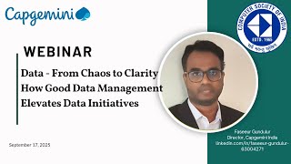 Webinar - Data - From Chaos to Clarity - How Good Data Management Elevates Data Initiatives