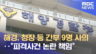 해경, 청장 등 간부 9명 사의‥\