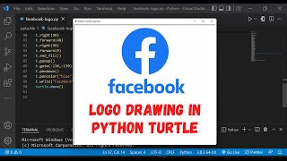 FACEBOOK Logo Drawing Using Python Turtle |Python Turtle Graphics | Python Animations | @facebookapp