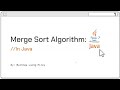 Merge Sort Algorithm in Java