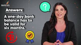 How Long Is a One-Day Bank Balance Valid for Education Visa?