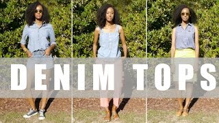 HOW I STYLE: Denim Tops