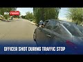 Arizona: Bodycam footage released of state trooper being shot during traffic stop