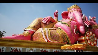 Elephant Rose Bouddha Geant à Wat Saman Rattanaram Thailande 4K 60Fps