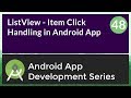 Android Application Development Tutorial for Beginners - #48 | 2017 | ListView - Item Click Handling
