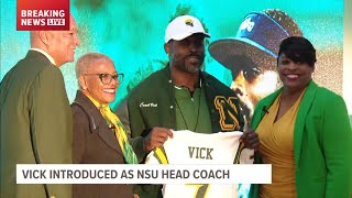 Michael Vick introduced as Norfolk State's head football coach