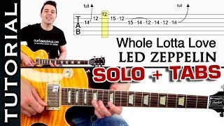 Cómo SOLO de guitarra eléctrica Whole Lotta Love de LED ZEPPELIN en guitarra eléctrica