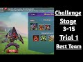 Lords Mobile challenge stage 3-15 trial 1 best F2p team