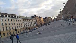 スウェーデン ストックホルム旧市街の美しい街並み Beautiful scenery of Stockholm, Sweden Old town, April 2019