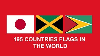 195 Countries flags in the world