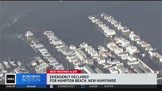 Flooding, extremely high seas in Hampton Beach, New Hampshire lead to emergency
