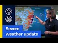 Severe Weather Update: Wet and windy for eastern NSW with possible heavy falls, flooding for the NE.