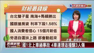 國1北上車禍事故 4車連環追撞釀3人傷－民視新聞