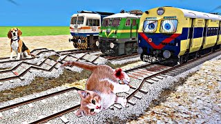 3 TRAINS RUNNING ON RISKY RAILWAY TRACKS | Most Dangerous Train Tracks - Train Simulator 2025