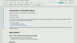 Python-based scientific computing I