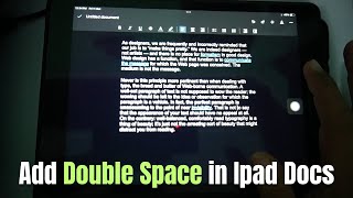 How to Double Space on Google Docs IPAD | Double Space Your Google Docs on iPad | A Simple Guide