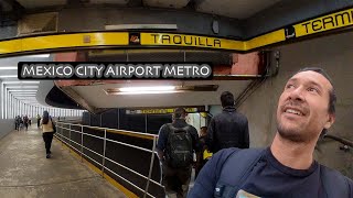 Walking from Mexico city Airport to the Metro