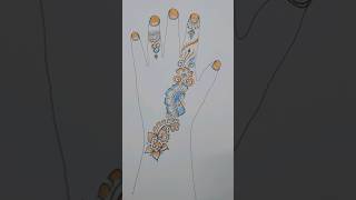 glitter mehndi designs for hands #shorts #youtubeshorts