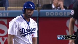 ATL@LAD: Callaspo pinch hits in 9th for Dodgers debut